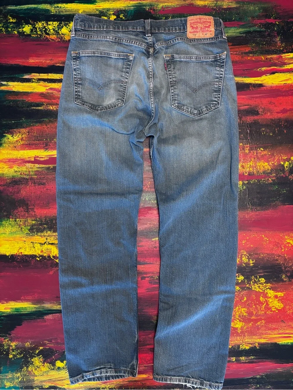 Levi's Men's Faded Blue Straight Jeans